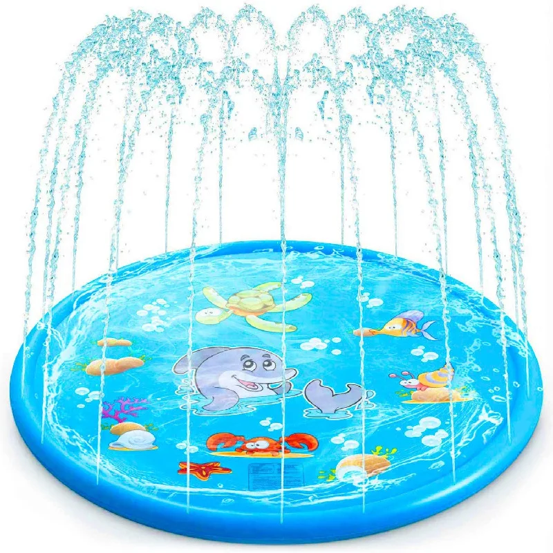 Piscina inflable redonda para niños, piscina de juegos con salpicaduras de agua, piscinas de PVC de 100-170cm, estera rociadora para jugar, patio, diversión al aire libre, envío directo