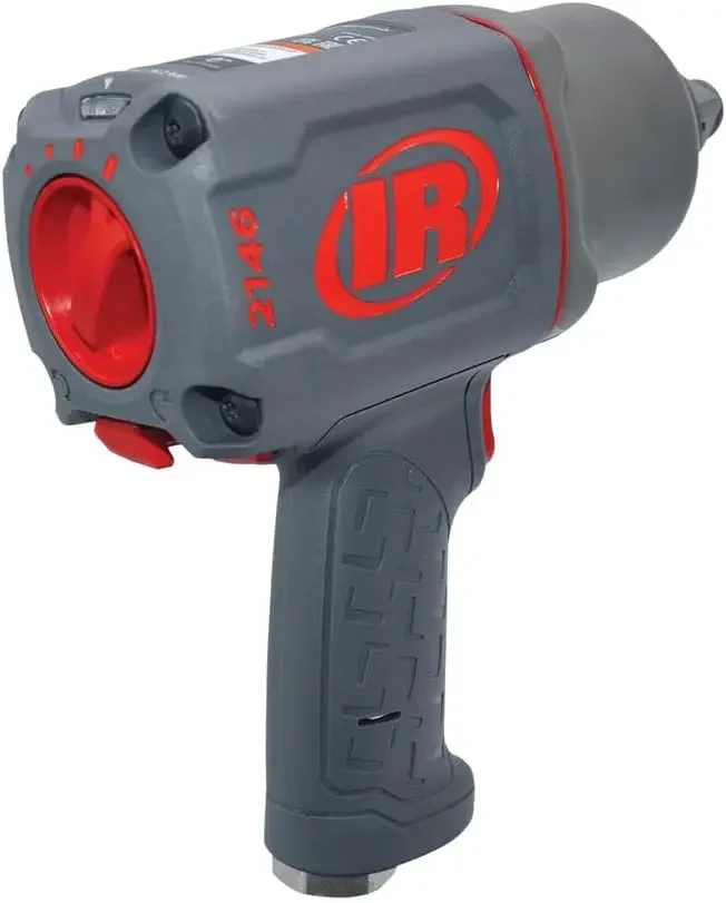 Ingersoll Rand 2146Q1MAX Unidade de 3/4 polegadas, chave de impacto de ar, silenciosa, torque de bucha de porca de 2.000 pés-lbs, dever de manutenção, aperto de pistola