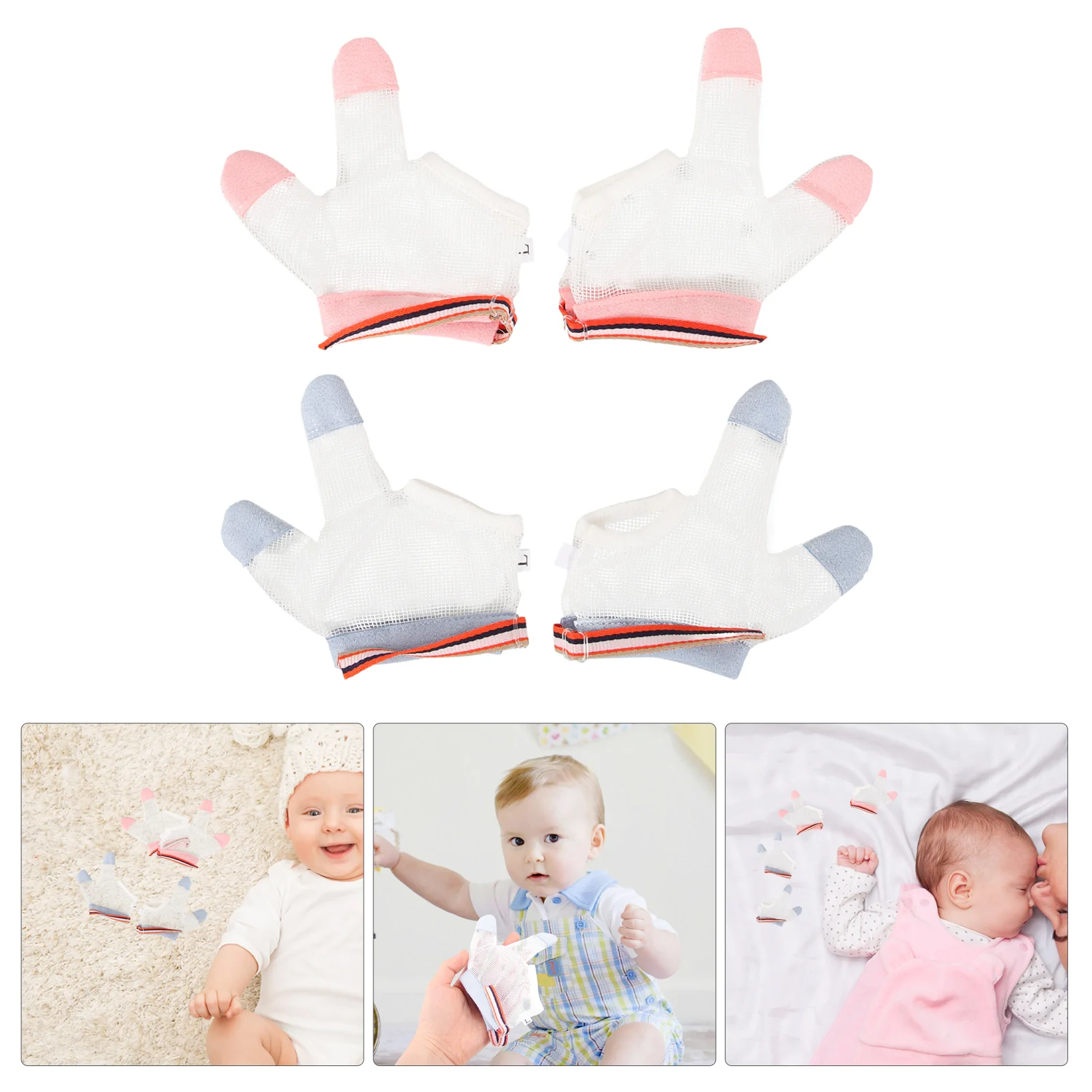 2 Pairs Gloves Anti-eating Child Toddler Tools Security Blankets for Babies Nylon Baby Tablets Infants