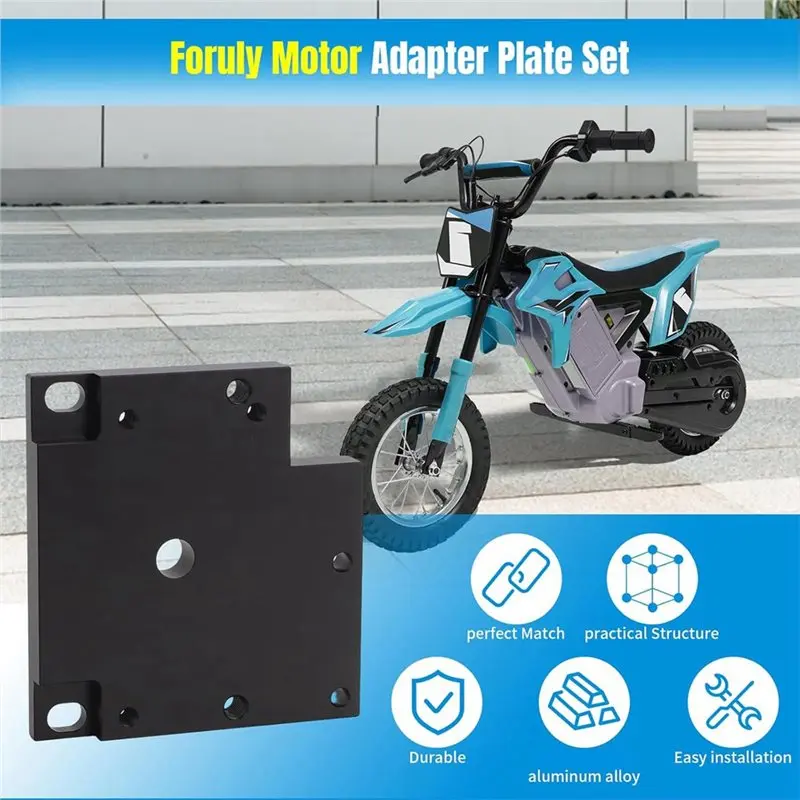 AB11-For Razor MX350 MX450 Pocket Mods MY1020 48V 1000W Brush Motor Upgrade Adapter Board Black CNC Mounting Bracket Kit