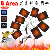 3 Levels Electric Cloth Heater USB Heating Pads Outdoor Thermal Winter Heating Vest Pads Vest Heater for DIY Heated Clothing