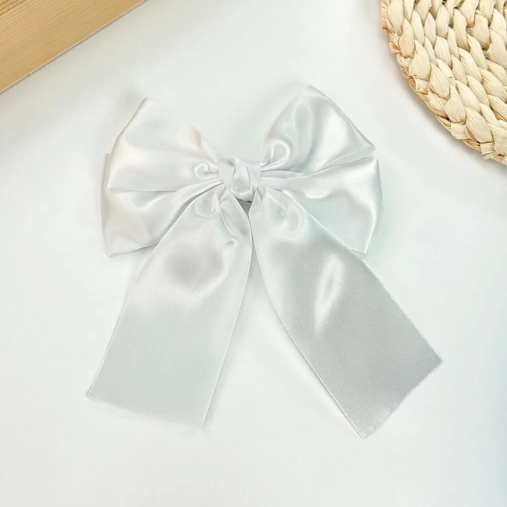 Neue Große Elegante Satin-Haarspange mit Mehrschichtigen Schleifen Mehrfarbiges Glänzendes Band-Accessoire für Frauen Süße Haarstyling-Dekoration – Detail 4