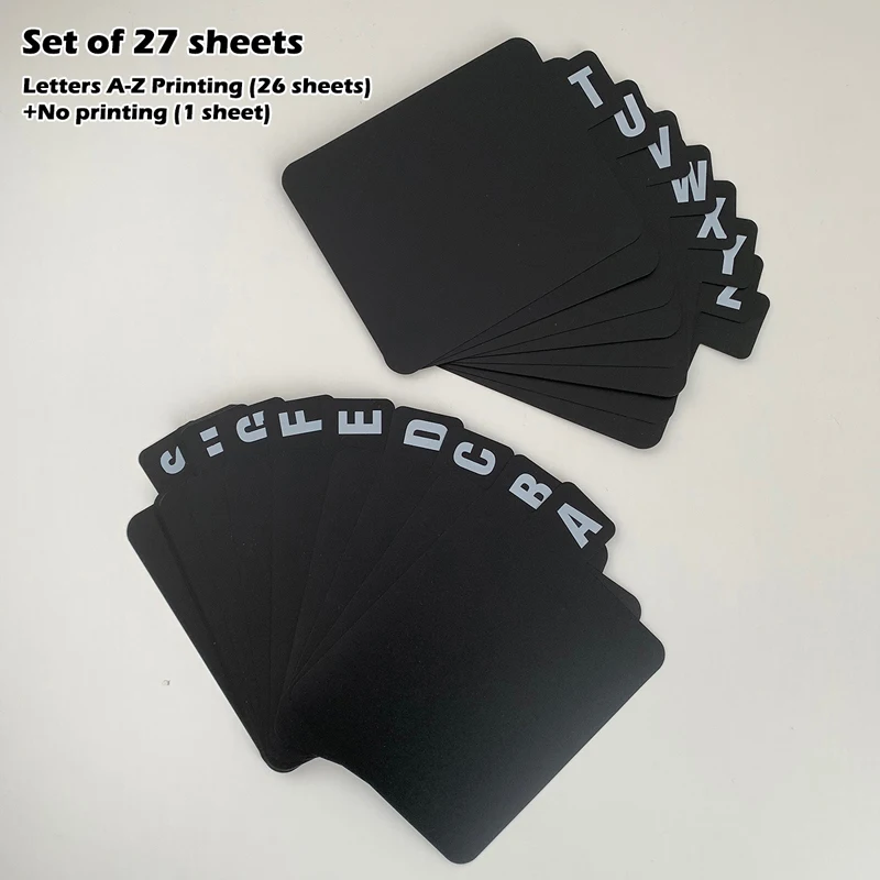 

26 Pcs Acrylic Vinyl Record Dividers A-Z Dvd Organizer Tabs Dividers File Dividers with Alphabet Tabs Cd Record Index Card 2025