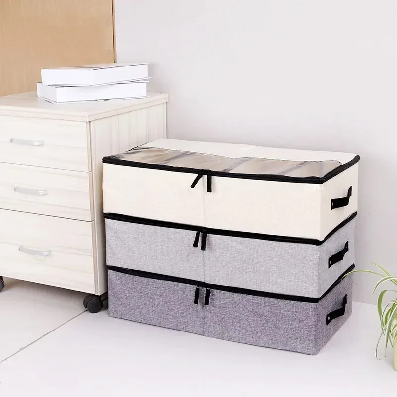 Foldable Split Thickened Transparent  Dust Proof Bed Bottom Shoe Storage Box Underwear Storage Storage Containers Organizer Box