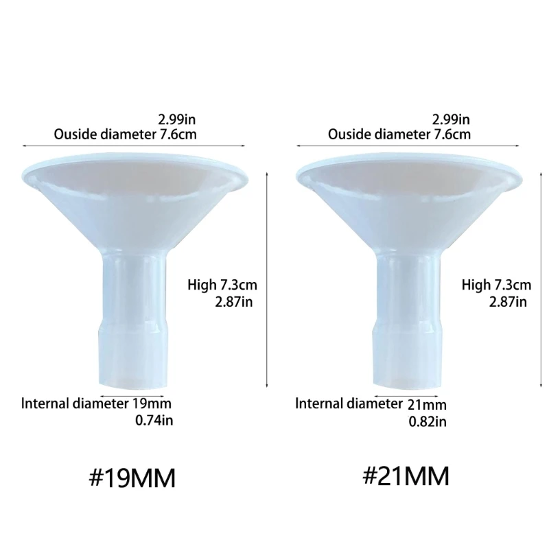 Upgraded 19mm/21mm Plastic Flange Inserts Breast Cup Electric Breast Accessories Simple Installs