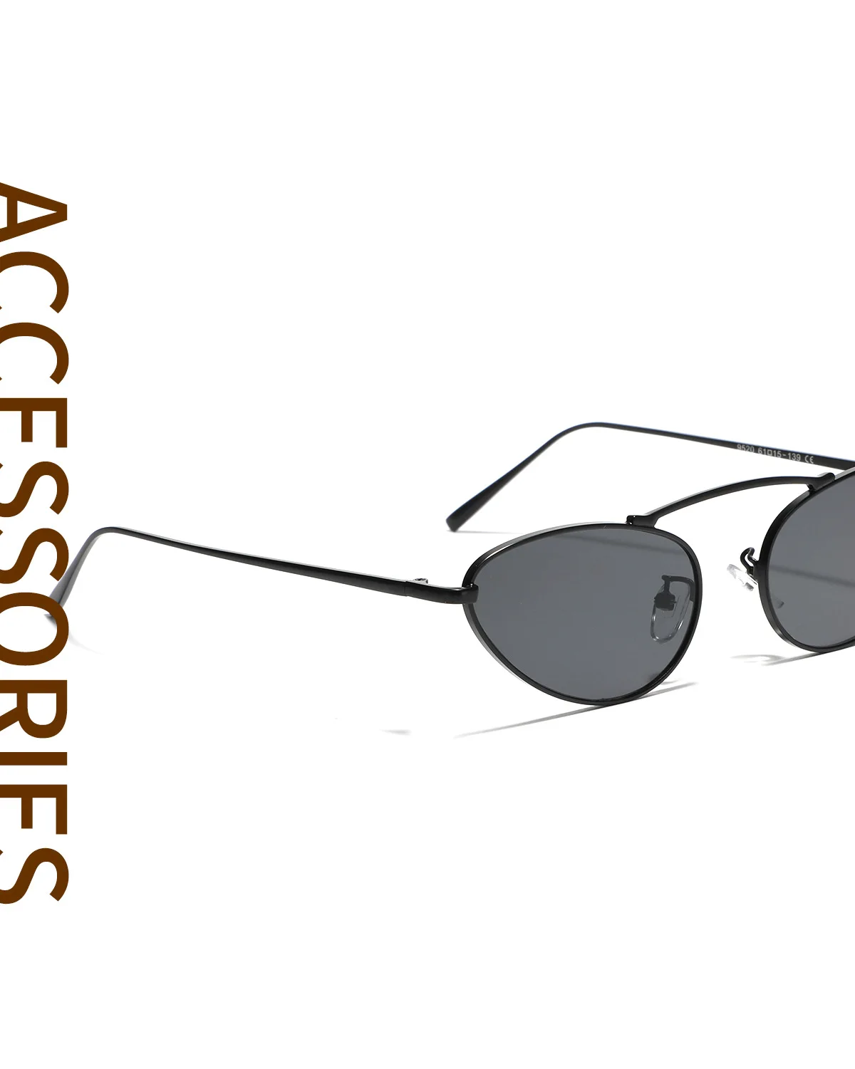 Luxusmarke Cat Eye Sonnenbrille Damen 2025, modisch, einzigartig, klein, oval, Sonnenbrille, trendiger Metallrahmen, coole Dreiecksbrille, UV400 – Detail 2