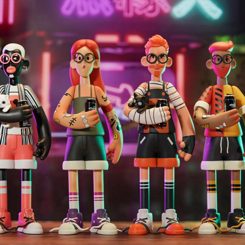 

C4A Модная кукла Urban Boy Модная кукла ручной работы Мужское и женское издание Автомобильная кукла Компьютерный настольный орнамент Новый продукт на складе