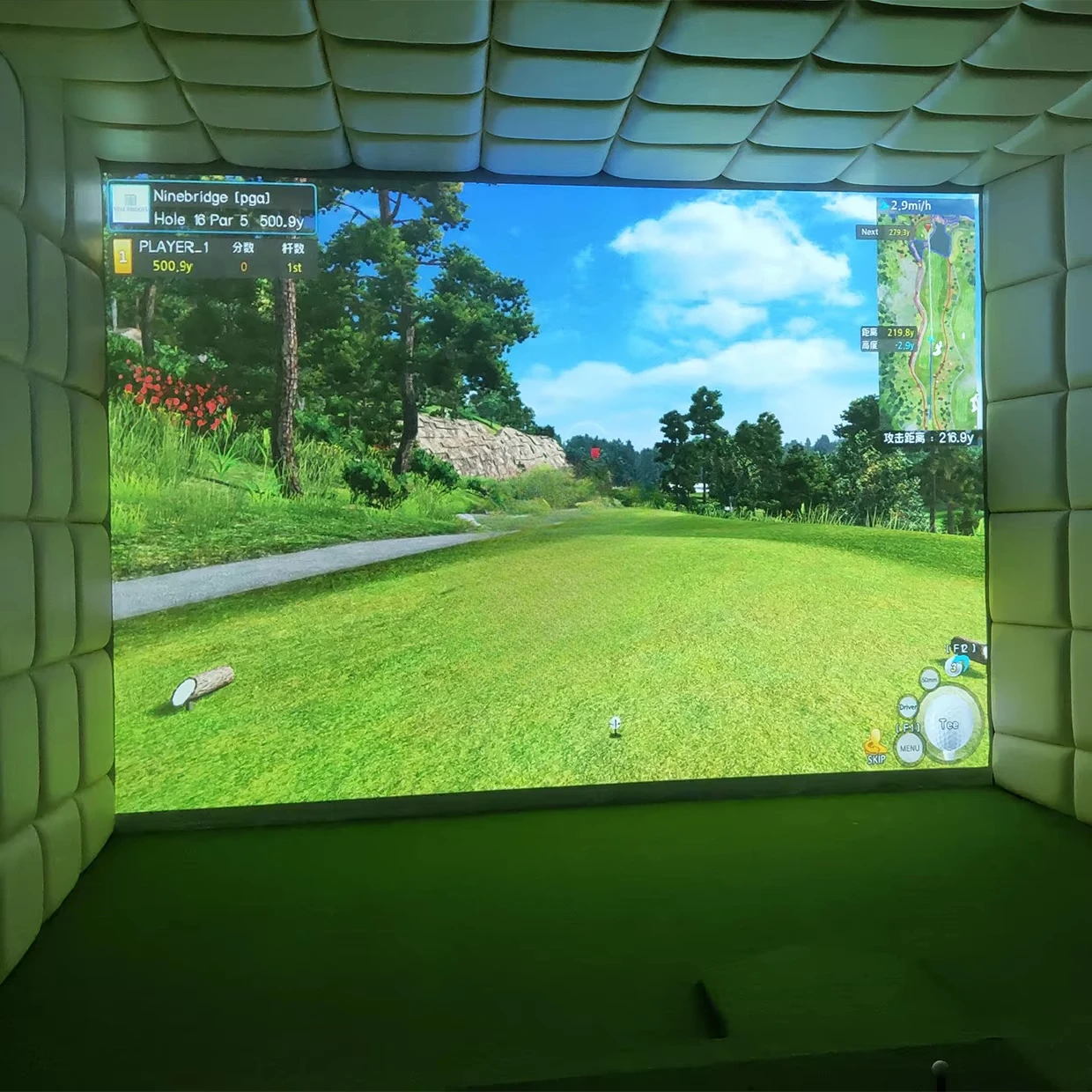 LJ Professional Indoor Sports Simulator Golf Training with Golf Balls High-Tech Screen Golf Simulator System