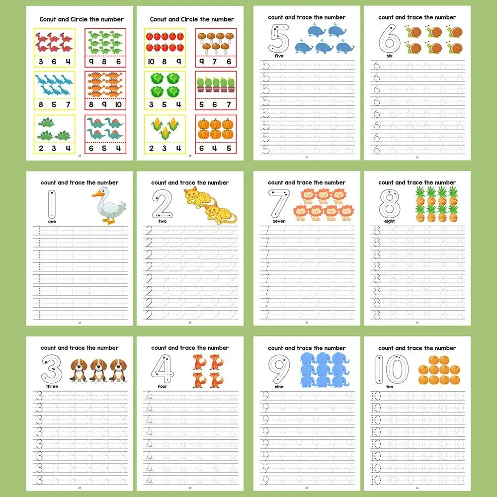 Within 20 Digit Addition Subtraction Training Book Math Decompose Handwritten Arithmetic Workbook Math Exercise Books Children