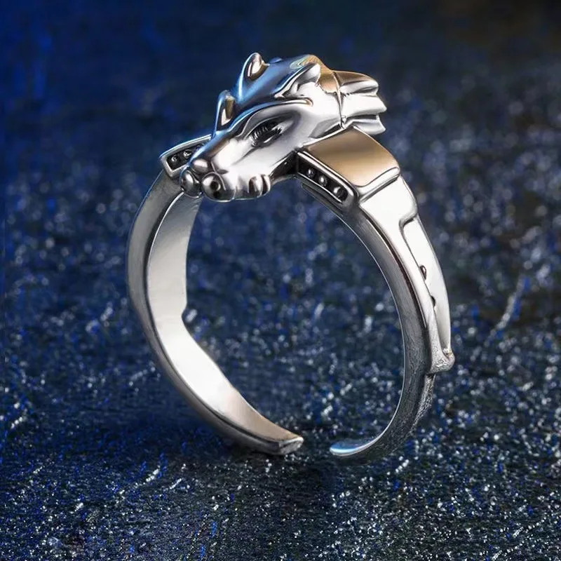 2 teile/satz Anime Digitale Monster Ring Garurumon Cosplay Verstellbare Öffnung Engel Angewomon Ringe Zubehör Geschenke – Detail 2