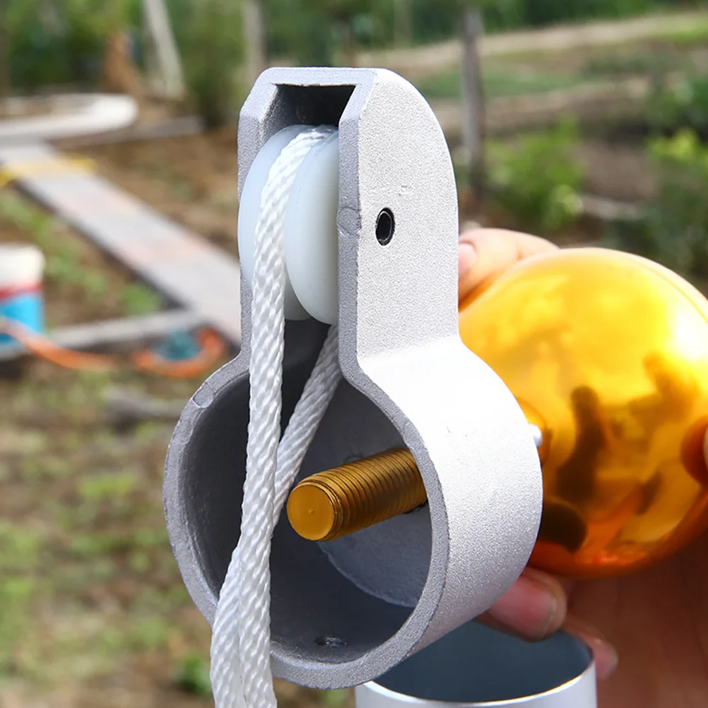 

Flag Holder Outdoor Large Flagpole Chess Hat Fitting Parts Pulley Golden Ball Cap Truck Silver Repair Metal
