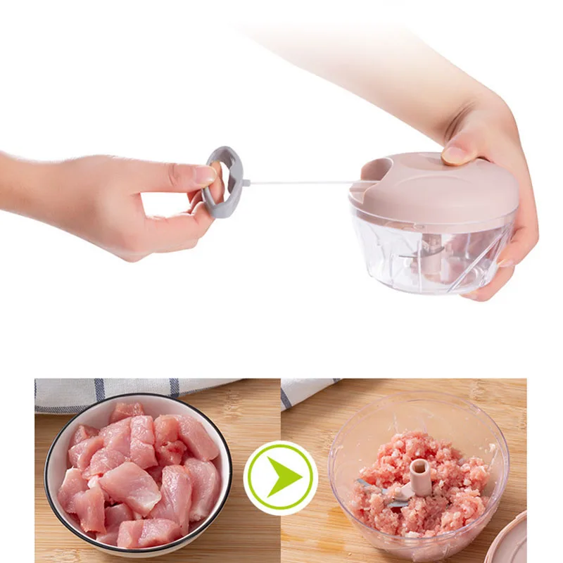 New Multifunctional Vegetable Cutter Assisted Cooking Meat Grinder Manual Garlic Puller Garlic Press Kitchen Tool