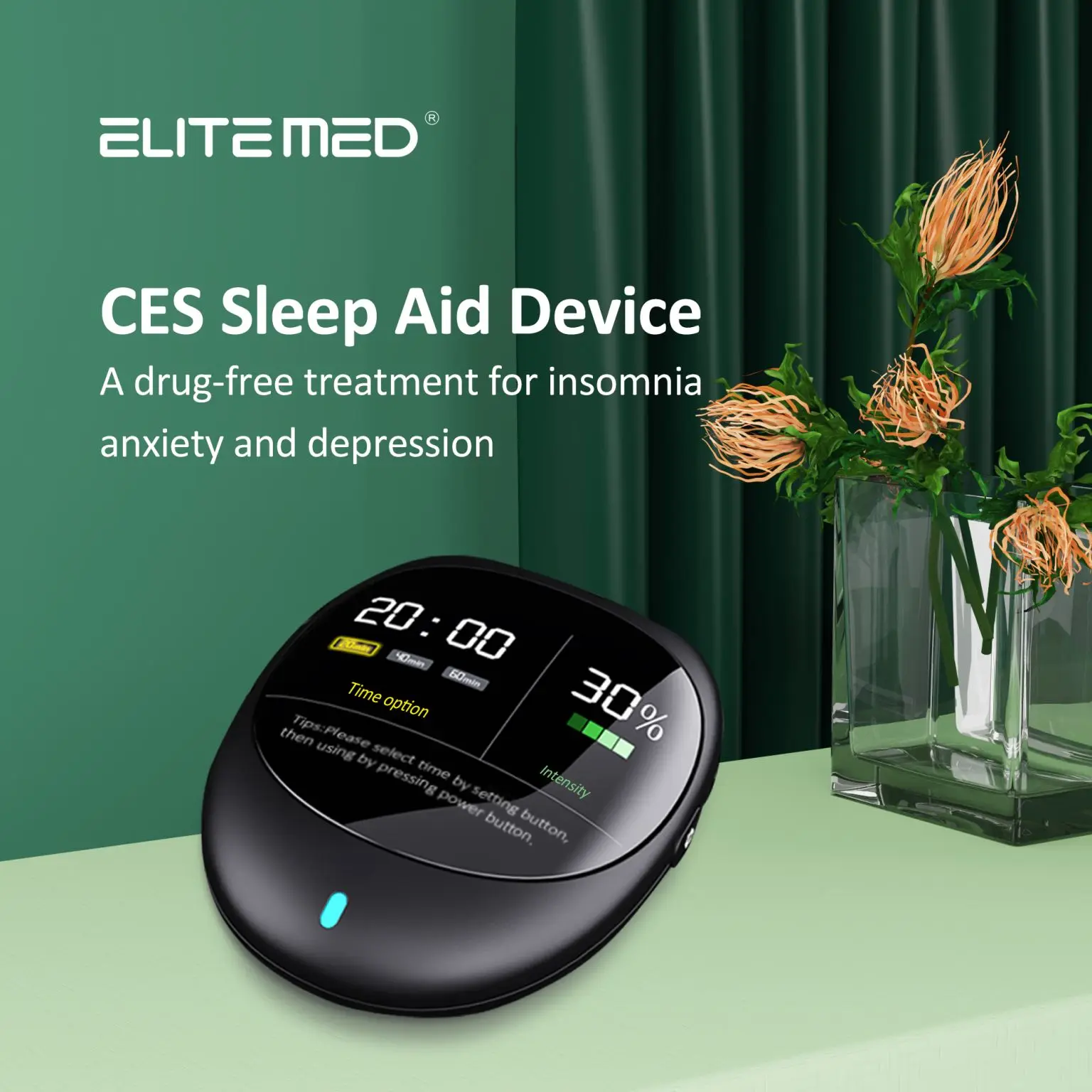 Direct Sale Hypnotic Physical Device CES Therapy Sleep Aid CES Therapy Device for Insomnia Migraine Headache Relief