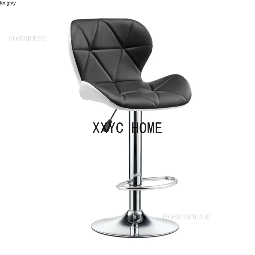 

Nordic Bar Chair Post Bar Chairs warm Comt Beauty Stool Rotating Household Backrest High Bar Table Stools