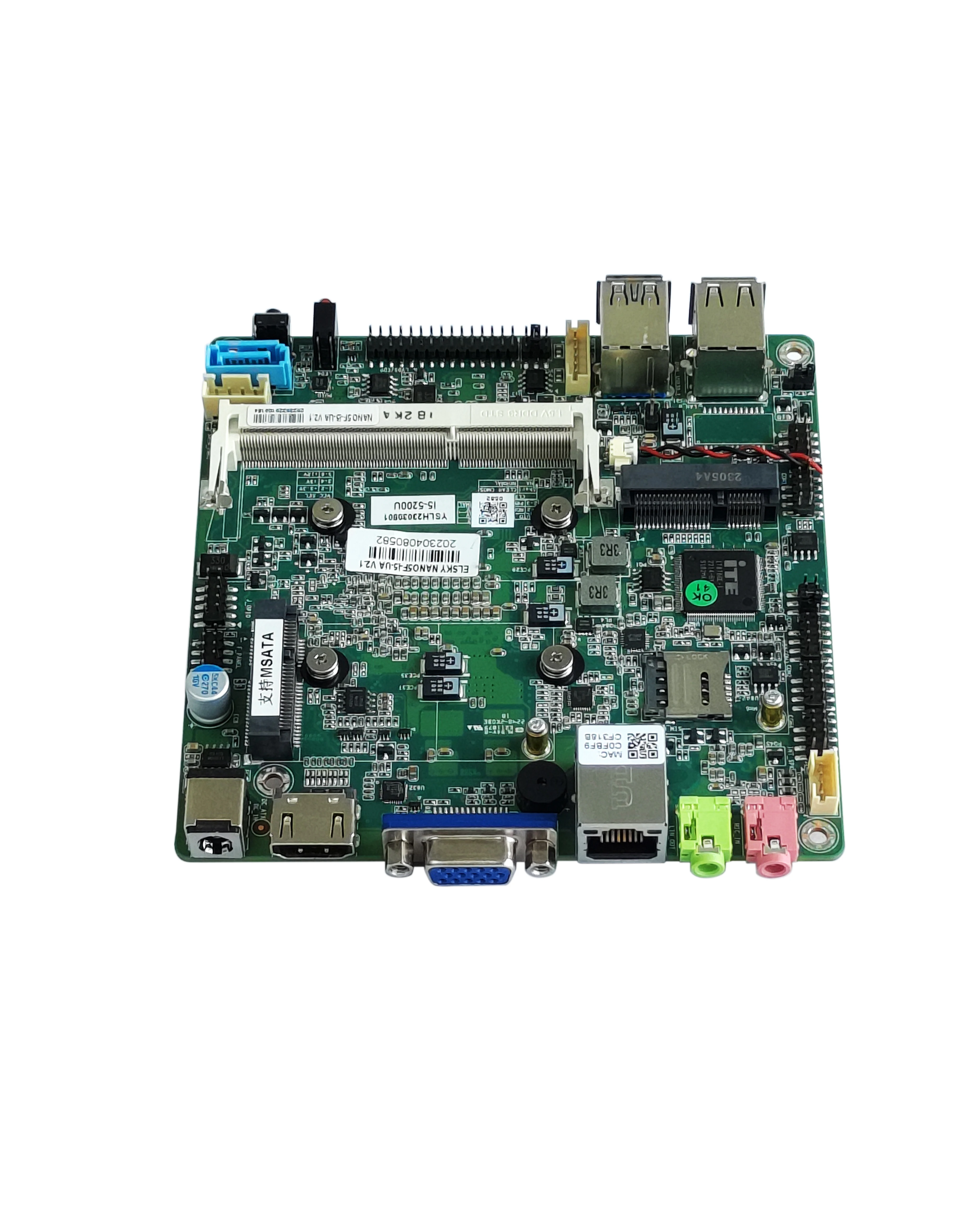 Factory Price Multi COM Port NANO4F Motherboard With I3 4th Gen 5th Gen Processor for Automation Systems