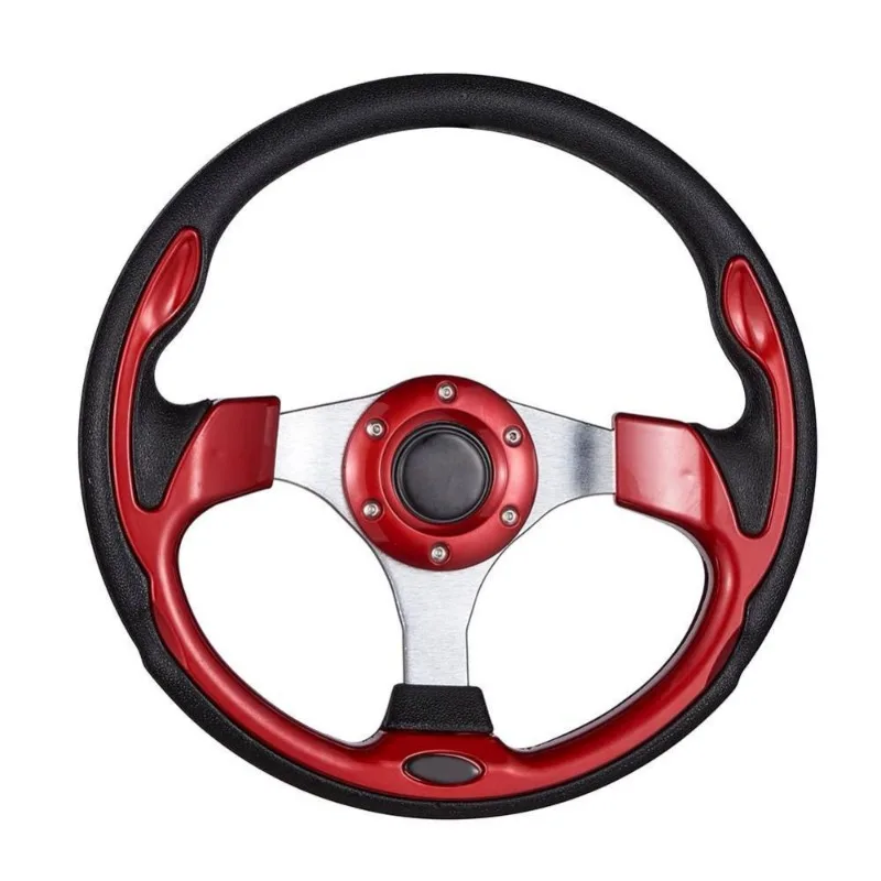 

Universal 13 Inch Racing Steering Wheel Car Kart Boat Modified Competition Steering Wheel Aluminum Alloy Frame Non-Slip Grip