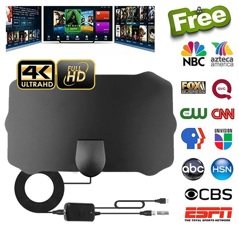 

2024 New 4K 8K Indoor Digital TV Antenna HD HDTV Antena DVB-T/T2 DVBT2 Cable TV Antena 5000Miles UHF VHF DTV Tv Antennas Aerial