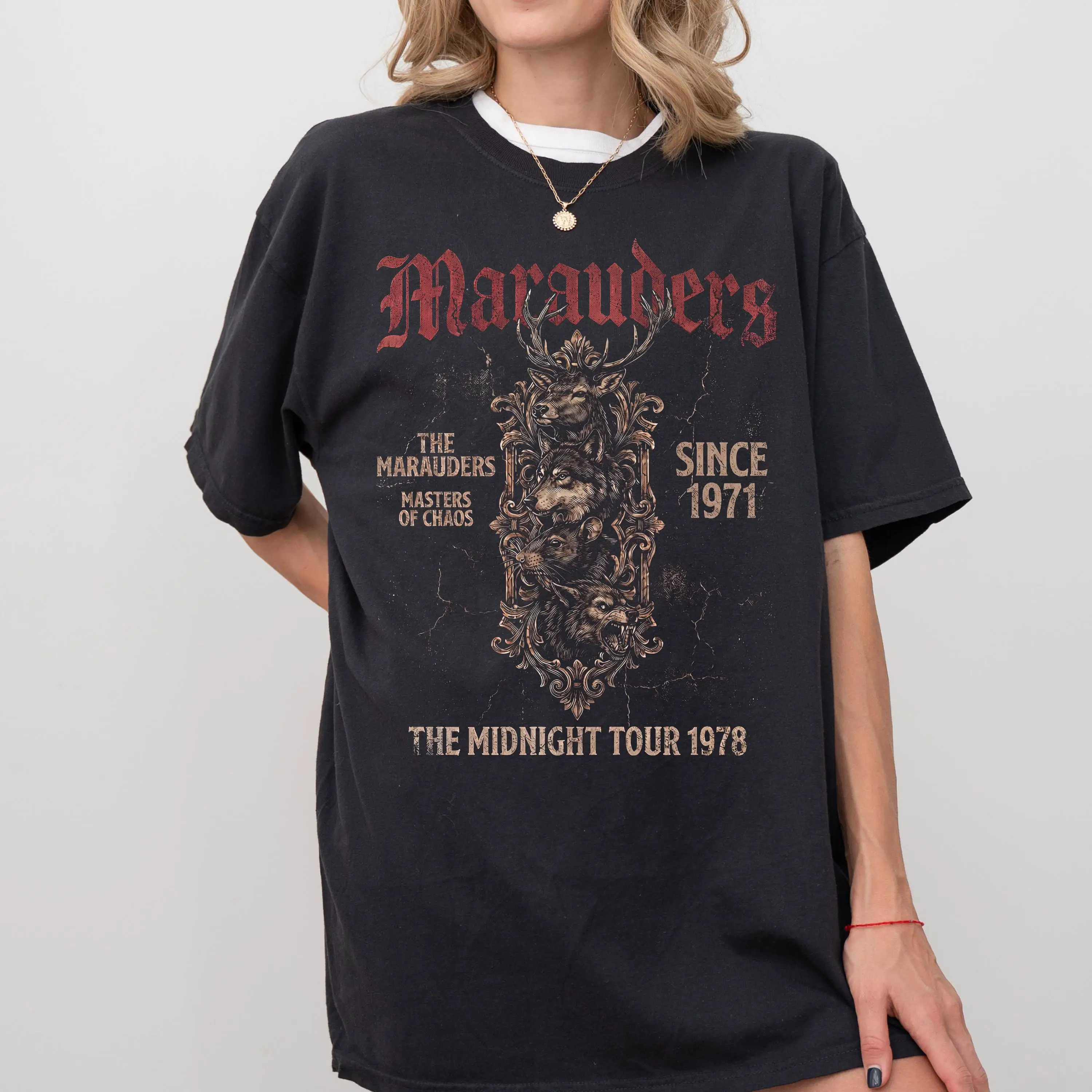 70s Wizards Marauders World Tour Tee,  Vintage Wizard Shirt, Fantasy Bookish Tee