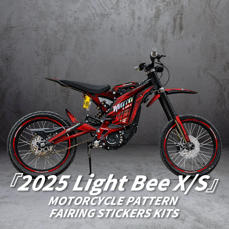For 2025 Surron Light Bee X Full Body Graphic Decals & Protective Stickers Wear-Resistant Scratch-Proof Modification Kits
