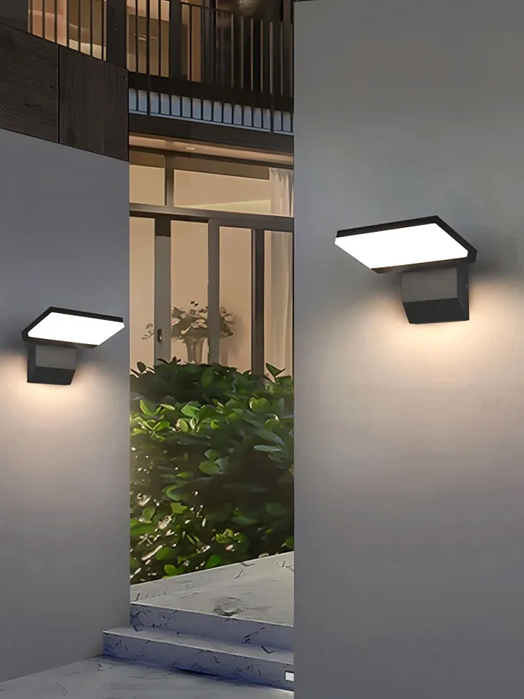 IP65 Wasserdichte Sensor-Wandleuchte LED Außenwandleuchte mit Verstellbarem Winkel Aluminiumlegierung Eingangsbereich Korridor Balkon