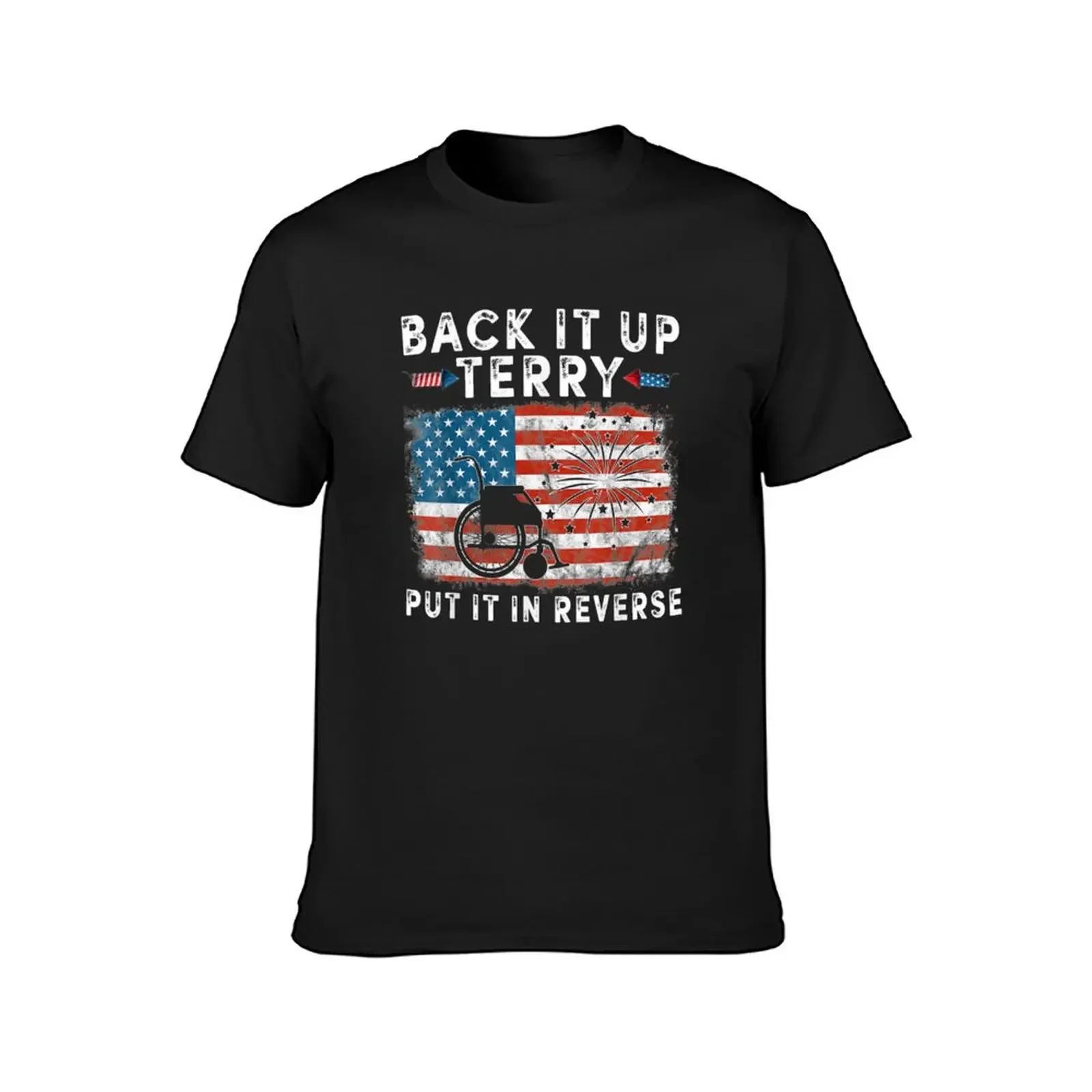 Back Up Terry Put It In Reverse Firework Funny 4th T-Shirt oversizeds blue archive t shirts for men graphic