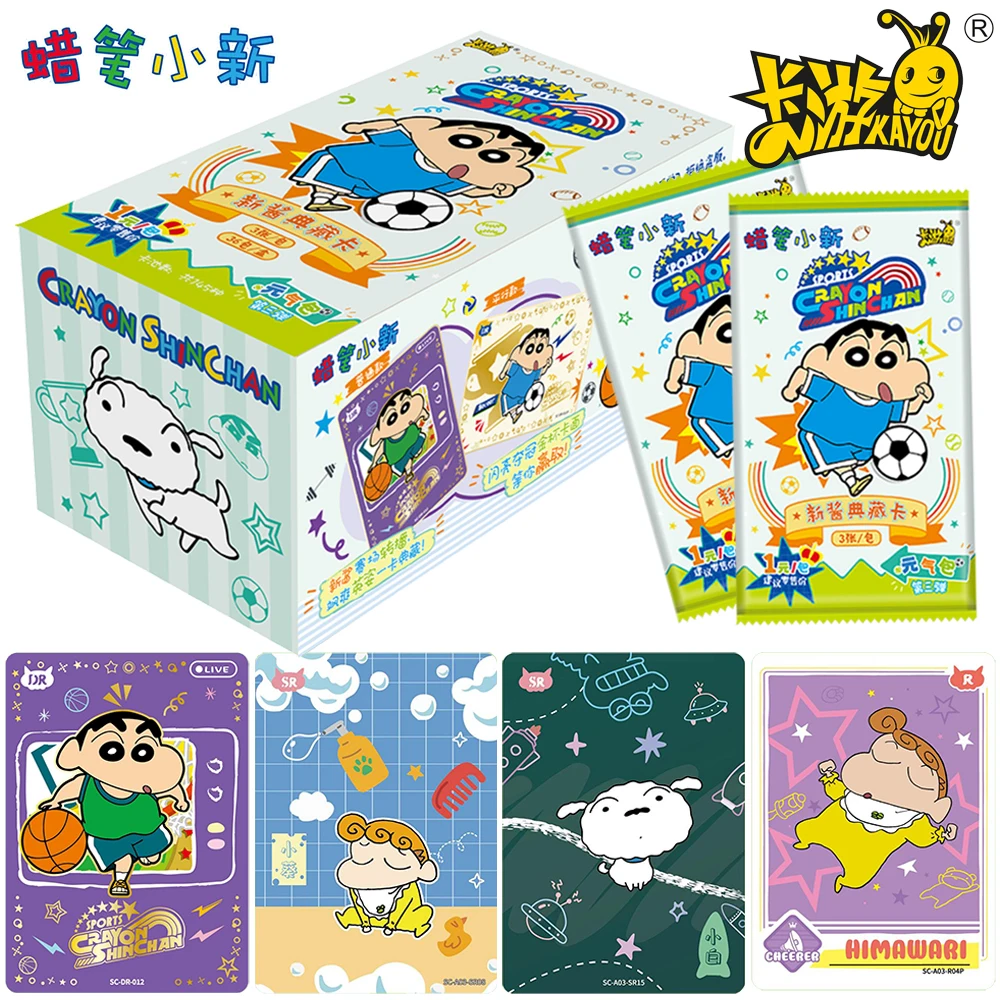 KAYOU Genuine Crayon Shin-chan Collection Cards Japanese Funny Daily Anime Cute Character Limited Edition Cards Toys for Family
