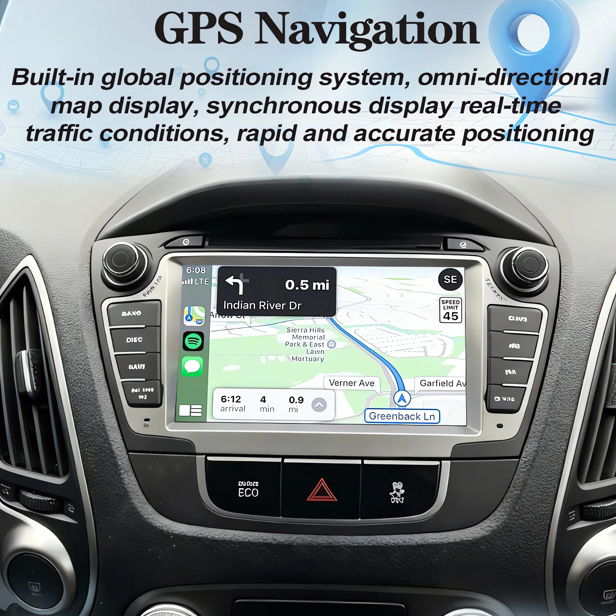 7' Android 16 Auto Carplay Screen Car Radio Stereo Multimedia Navigation GPS 4G WIFI BT DSP for Ssangyong Actyon Kyron 2005-2011 - view 5
