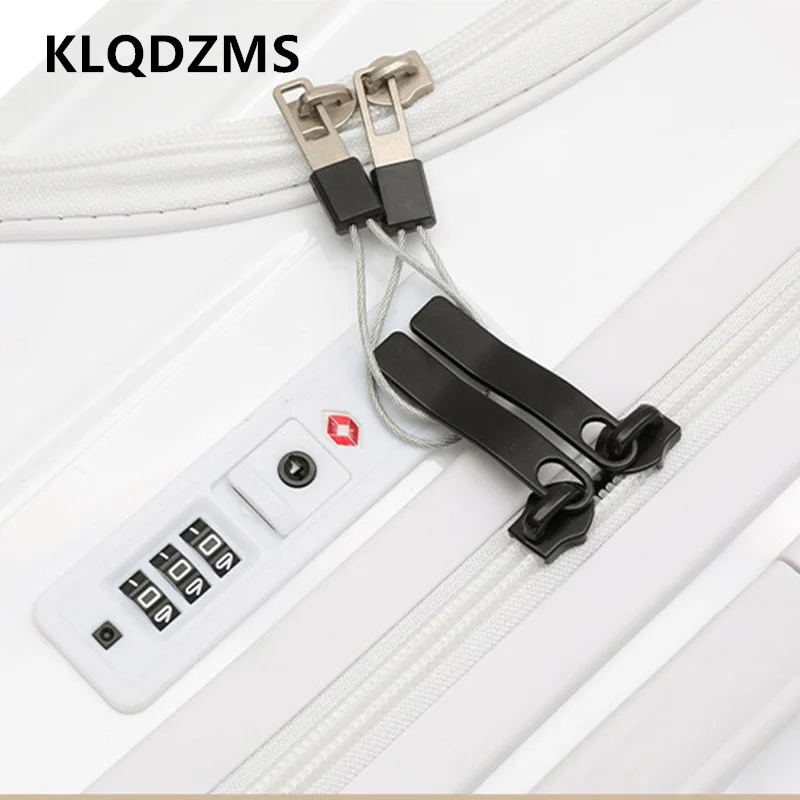 KLQDZMS Carry-on Travel Luggage Front Opening Boarding Box USB Charging Trolley Case 20