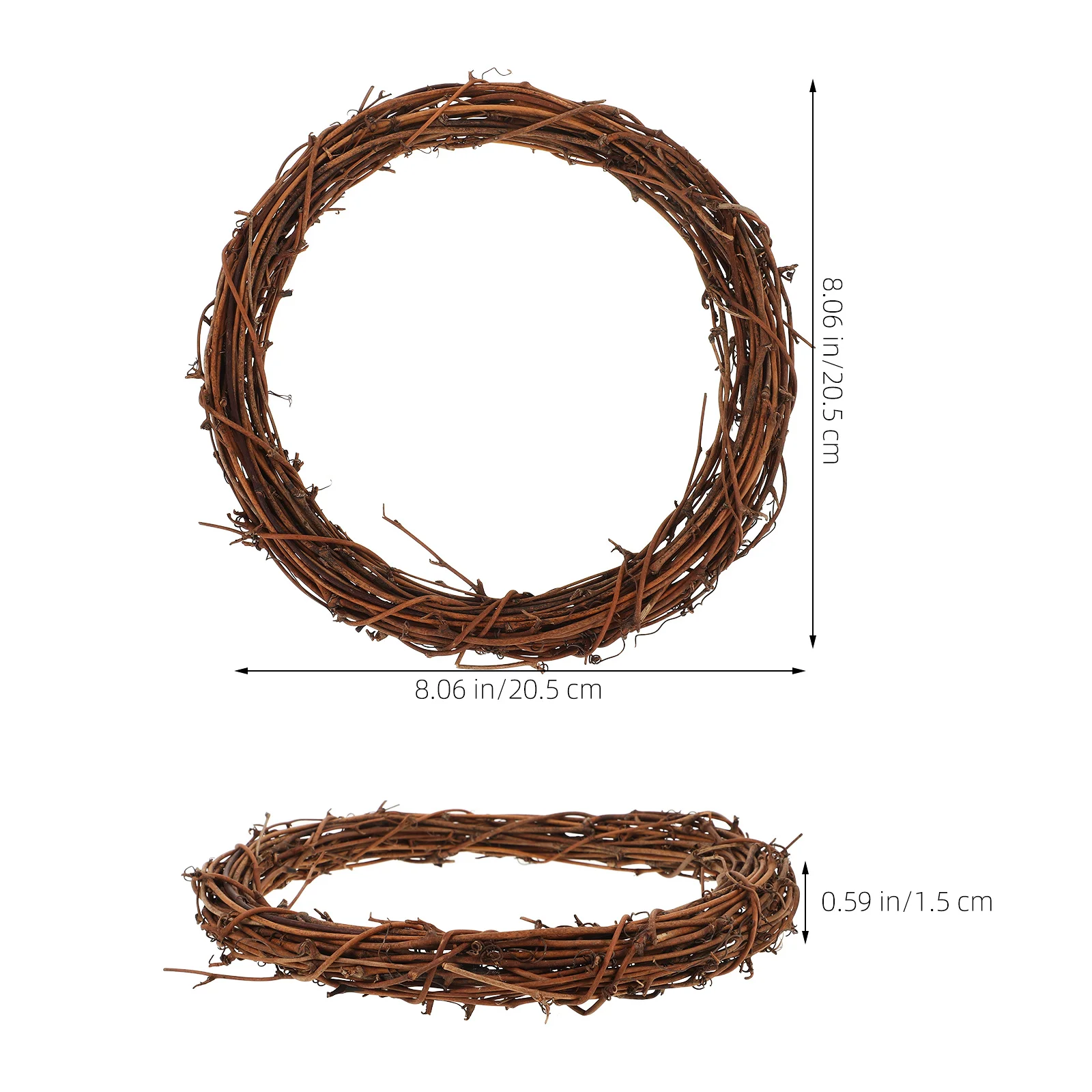 

1pc Rattan Wreath Frame Diy Plain Wreaths For Crafts Natural Hand-Woven Wall Hanging Decor Photography Festivals Home