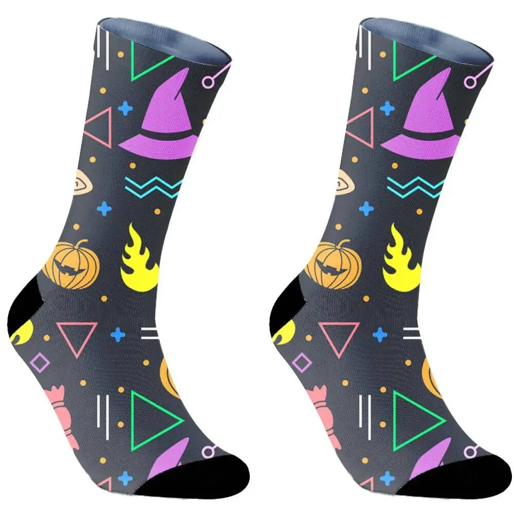 

Funny Skeleton Alien girl Socks Pumpkin Socks Monster Socks Bat Crew Socks Hot Sale Halloween Women Harajuku Socks