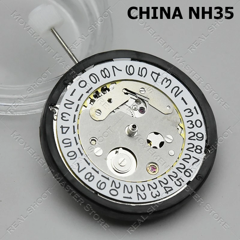 تحل حركة الساعة NH35A الصينية محل الحركة الميكانيكية NH35 ذاتية الملء لليابان مع التقويم