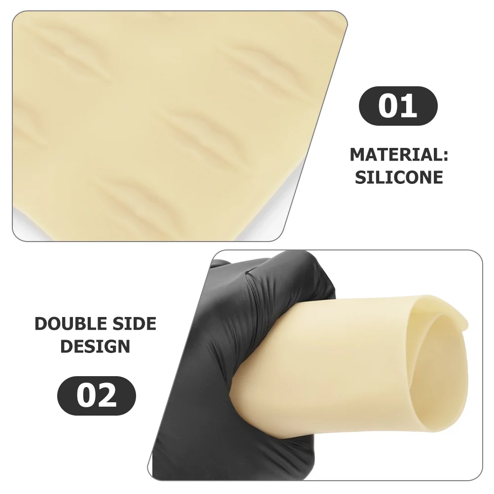 

Силиконовая тренировочная кожа для татуировки губ, двухсторонняя, прочная, мягкая, искусственная кожа для татуировки для губ, принадлежности для практики микроблейдинга