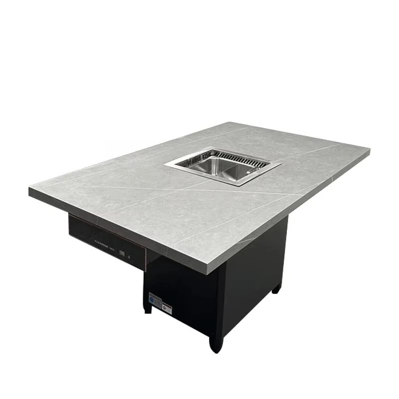 

Custom Modern Hot Pot Table Non-smoking Commercial Restaurant Table with CE Certified Hotel Furniture