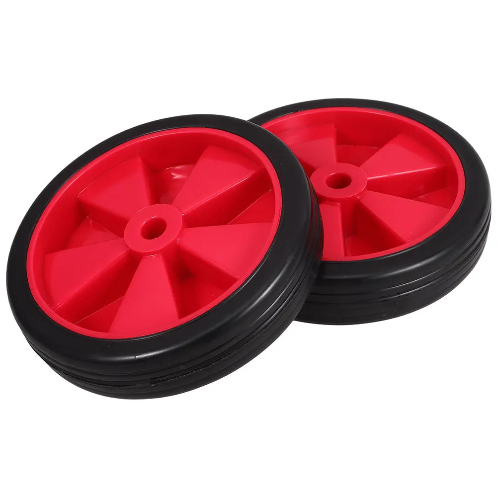 2pcs Air Compressor Wheels Replacement Rubber Plastic Caster For Pneumatic Pump Enhanced Load Capacity Smooth Mobility Durable
