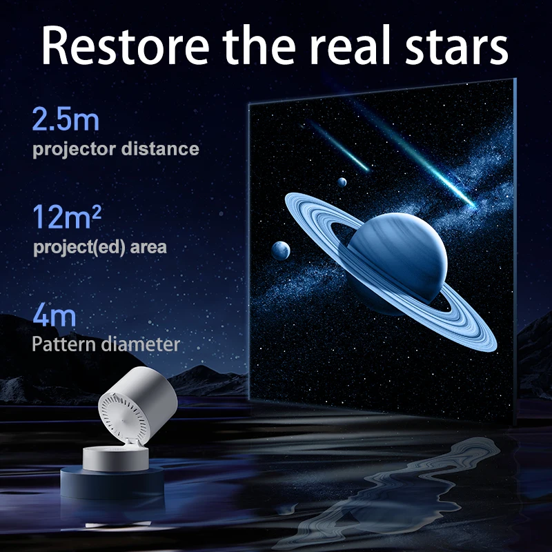 Night Light Galaxy Projector Starry Sky Projector 360° Rotate Planetarium Lamp For Kids Bedroom Valentines Day Gift Wedding Dec