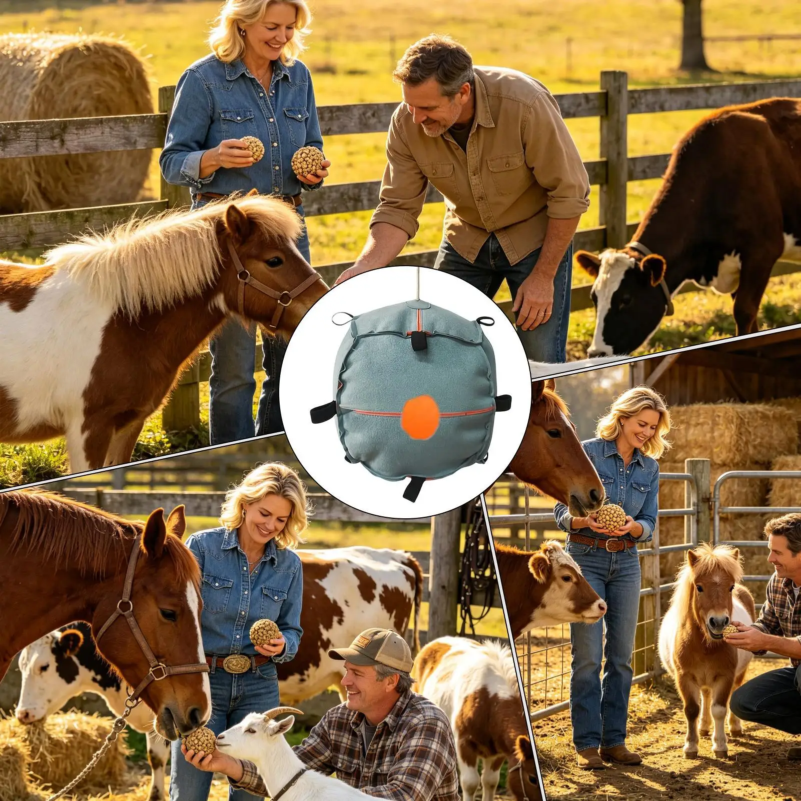 

Horse Ball Toy Interactive Treat Feeder For Livestock Horse Hay Dispensing Ball For Outdoor Farm Stall Backyard Barn Stable