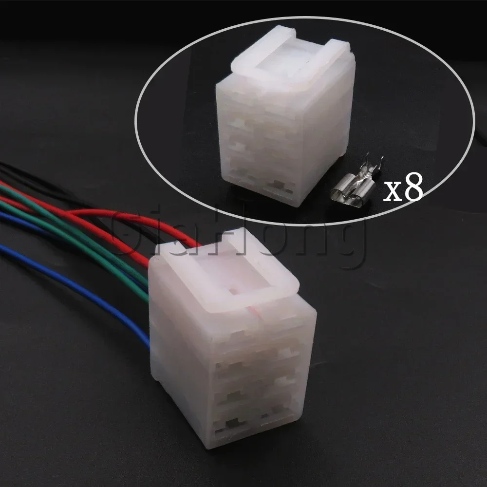 1 Set 8 Ways AC Assembly Excavator Rocker Switch Car High Current Power Wiring Socket Auto Modification Plugs