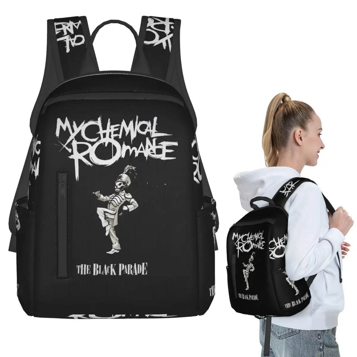 

Rock MCR My Chemical Romance Backpack Student BookBag Kids School Bag Computer Shoulder Bags Boys Girls