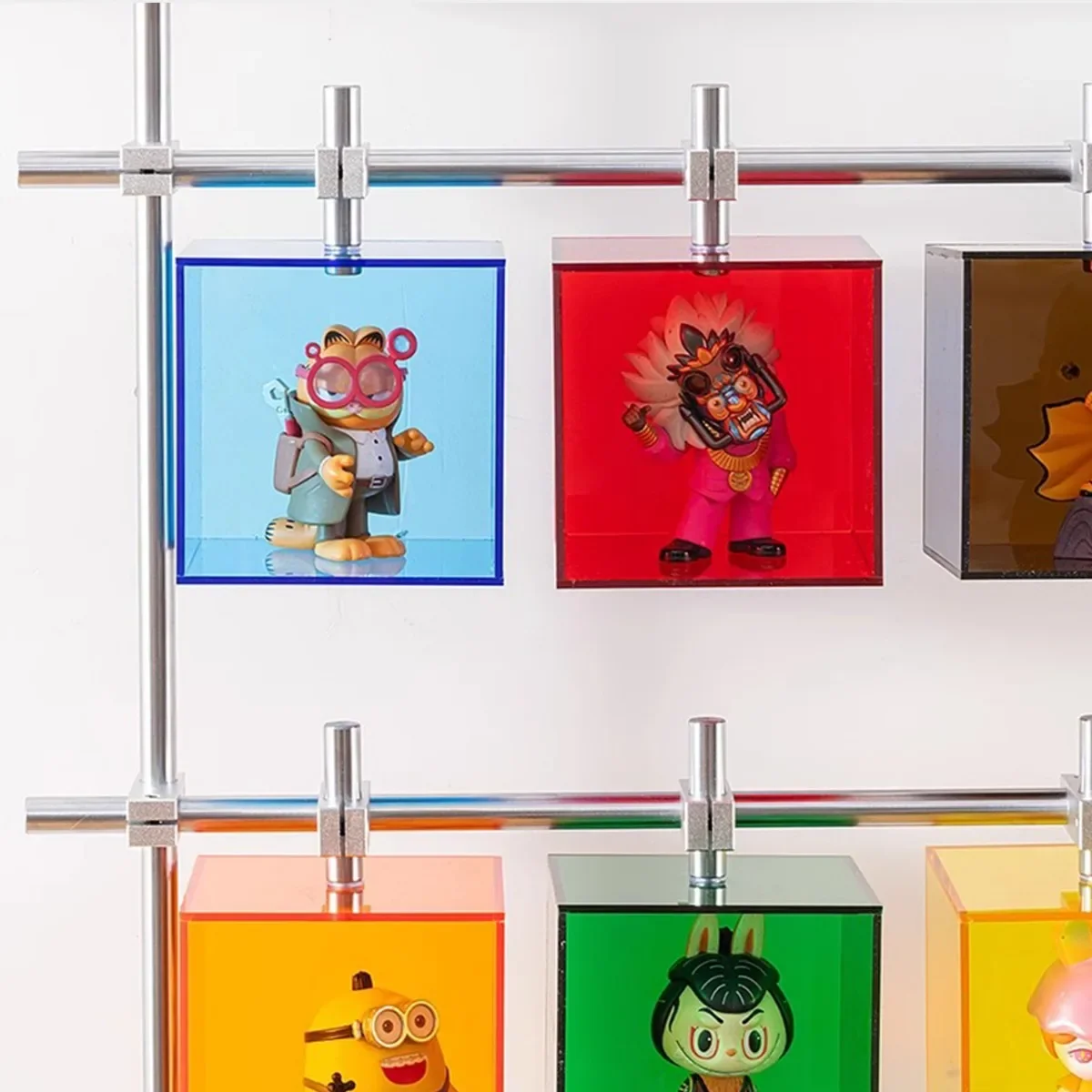 Color acrylic optical shaft figure, display frame, storage rack movable square, wall rack