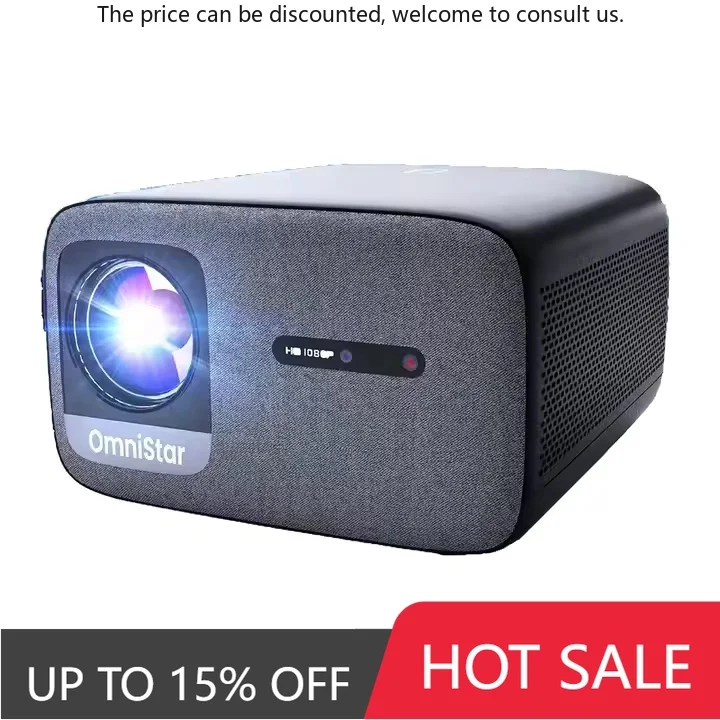 

OmniStar L80 Mini 4K Video Projector With WiFi For Bluetooth 1500 ANSI Lumen Native 1080P Auto Focus/Keystone 30W Speakers