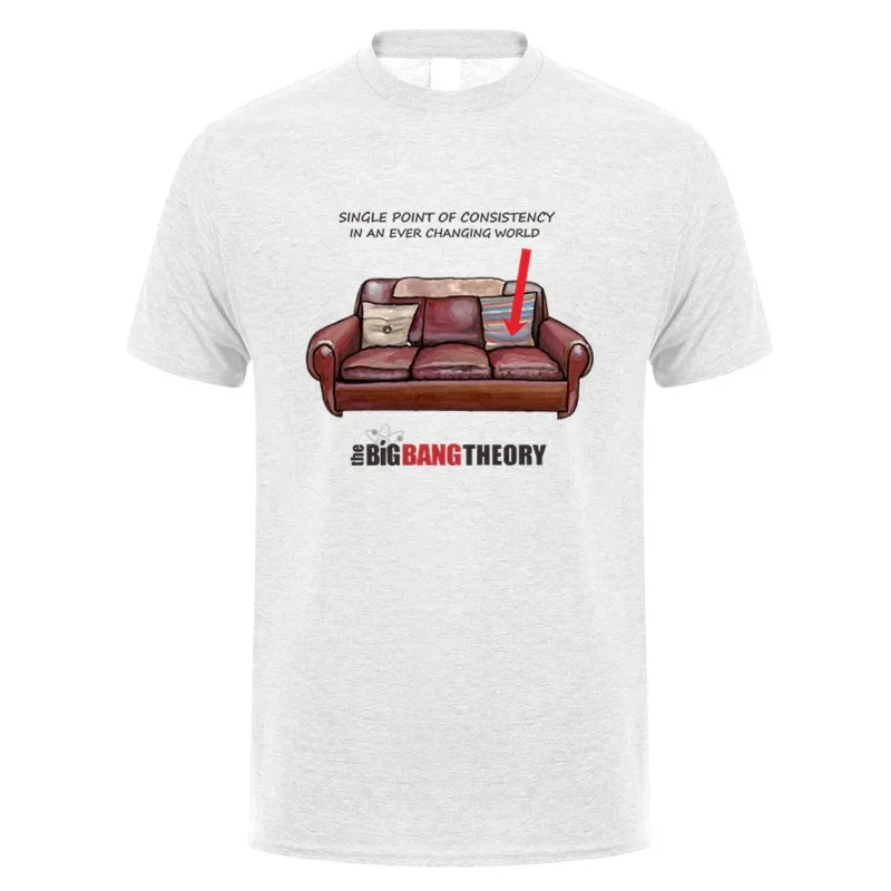 Funny Tshirt Printed T-Shirt graphic oversized harajuku men clothing cotton The Big Theory Sheldon Cooper Sofa Bang T Shirt  tee