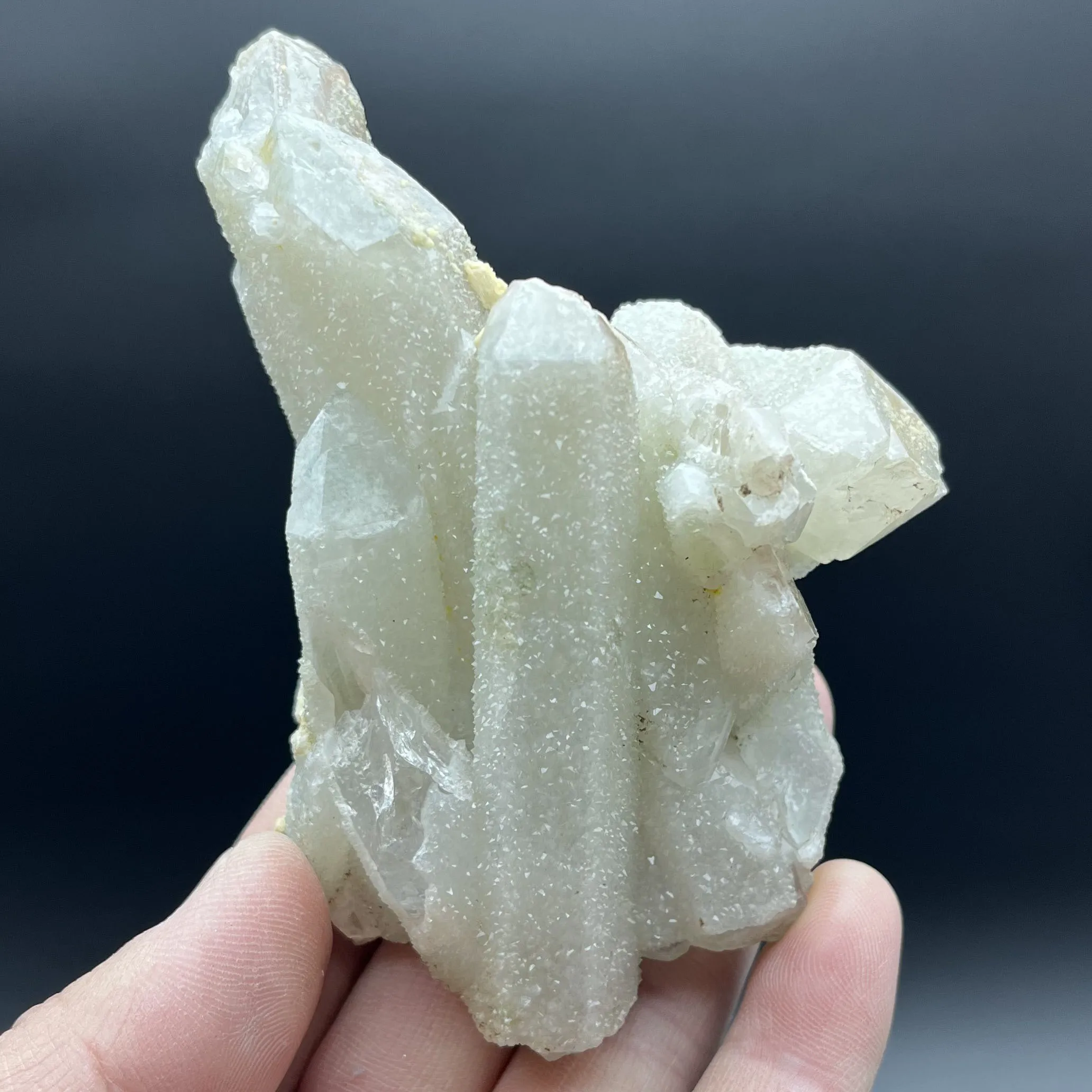 Natural twin crystal pillars and calcite symbiotic crystal cluster specimens Feng Shui energy healing stone