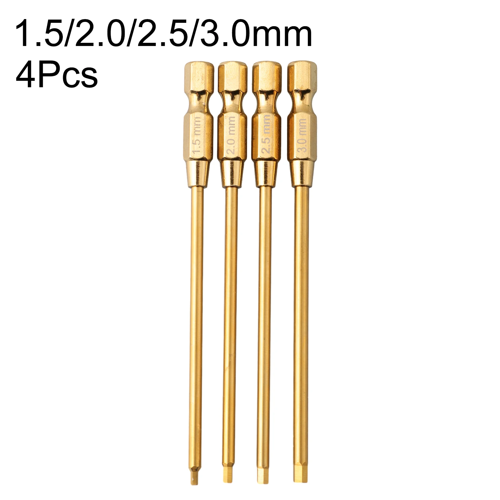 4PCS  Hex Wrenche Screwdriver Tool 1.5/2/2.5/3mm RC Model Mini Hand Tool Titanium Hex Wrenche Screwdriver Tool Drive Drill Bits