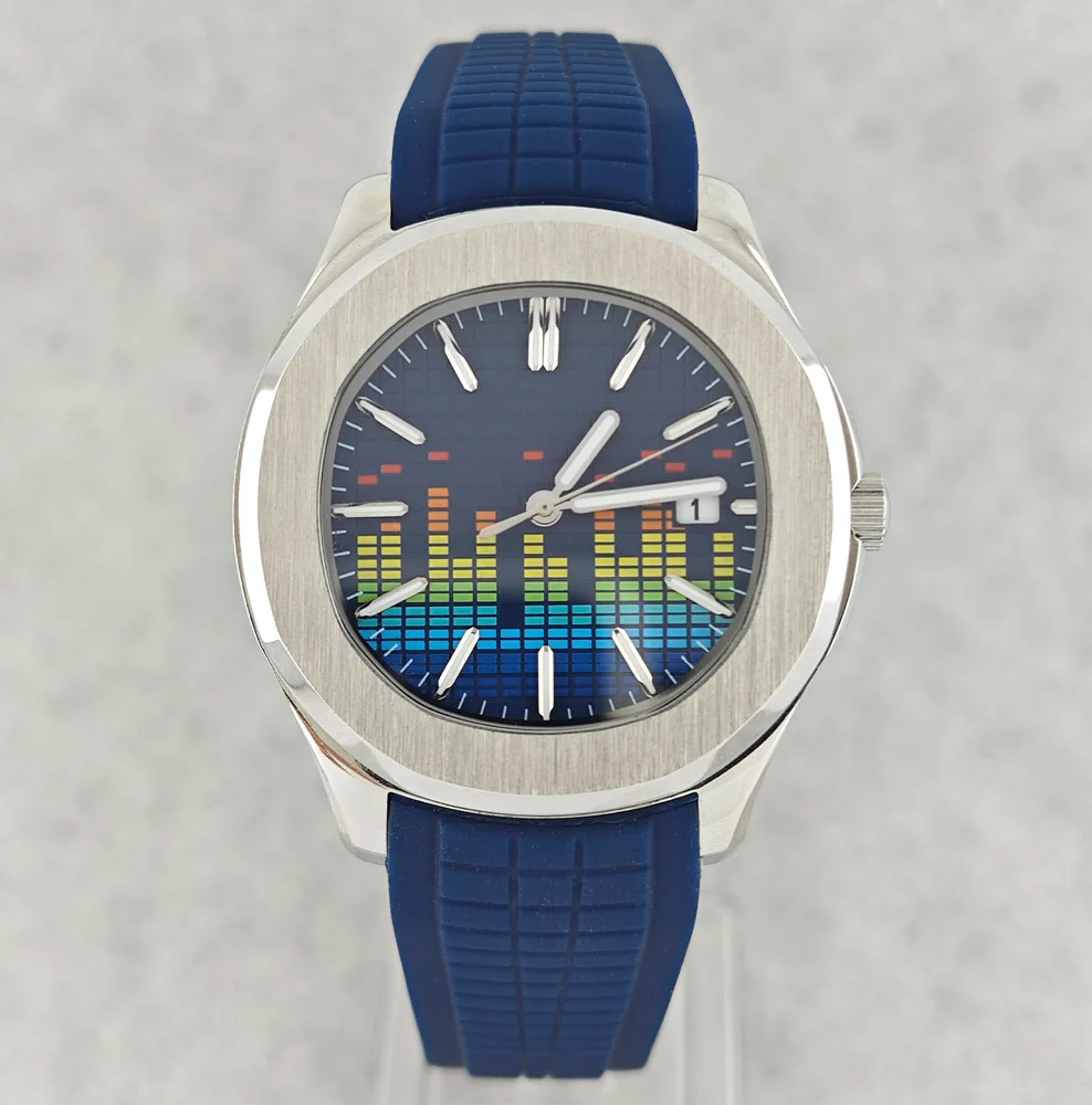 NH35 Watch Colorful Dial Fully Luminous Watch Stainless Steel Sapphire Glass Case Waterproof Watch Automatic Mechanical Watch