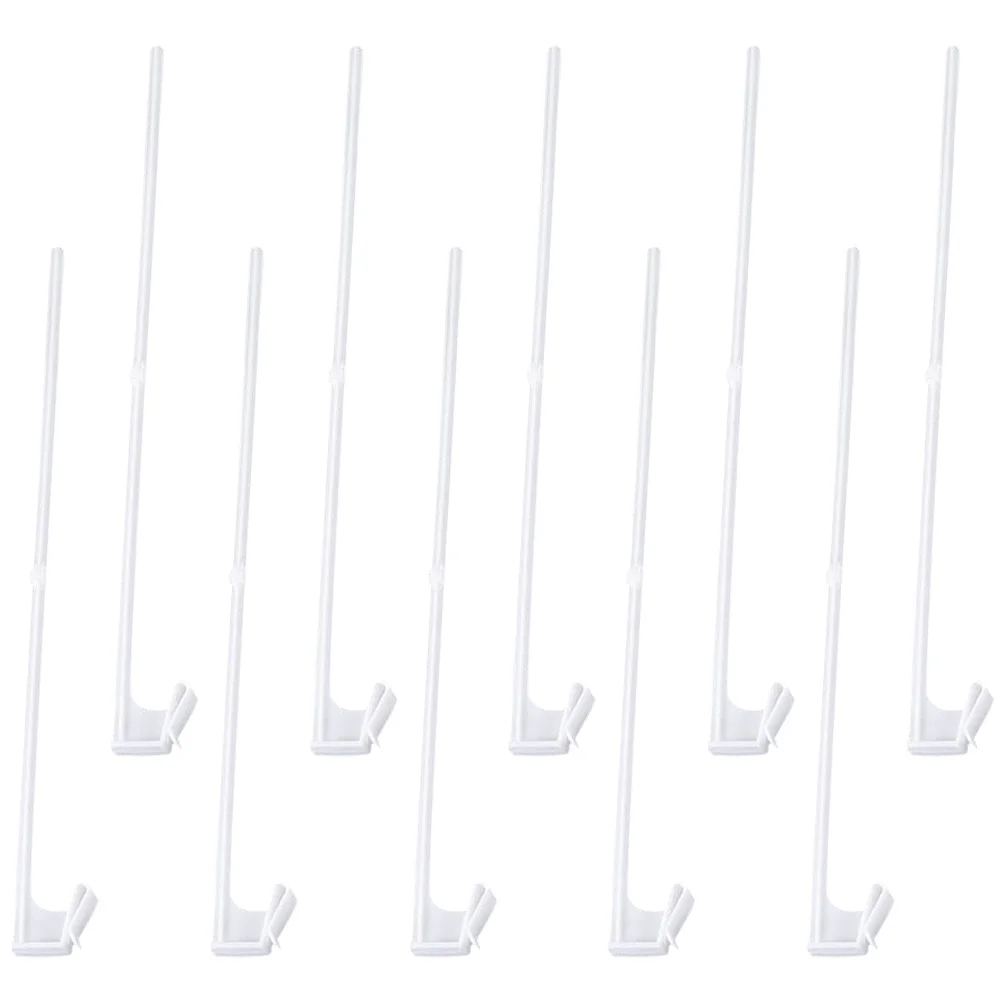10Pcs Weatherproof Car Flagpole Rugged Plastic Clip Style Flag Rod for Vehicle Supplies Outdoor Celebration Use