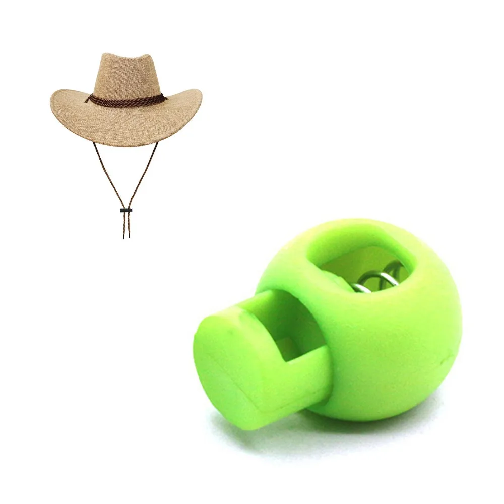 30Pcs Durable Single Hole Spring Cord Lock Spring Mechanism End Round Toggle Stoppers Round Fastener Buttons For Shoelace