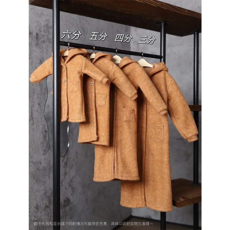 1/3 1/4 1/5 1/6 Maßstab BJD Maillard-Stil Dicker Mantel aus gebürstetem Kunstkaschmir, geeignet für Actionfiguren-Puppen-Outfits