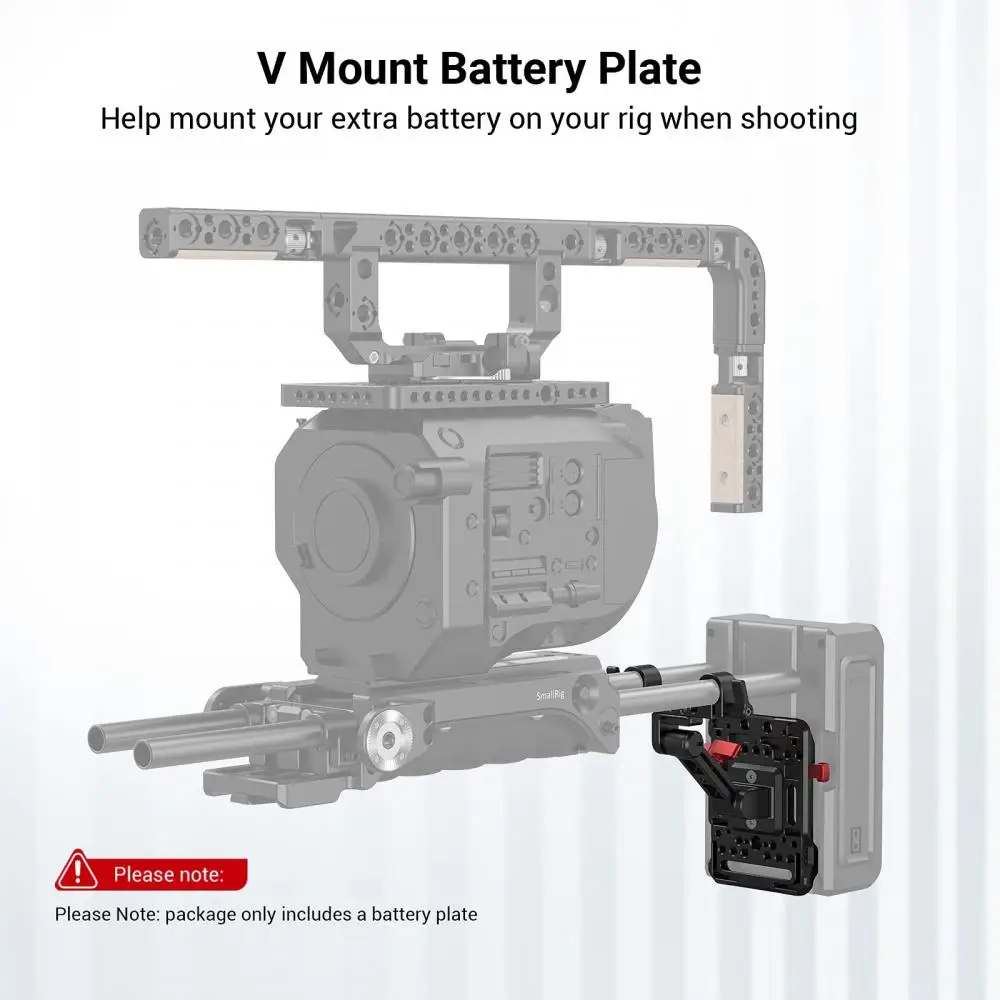 Imagem -03 - Smallrig v Mount Battery Plate V-lock Mount Battery Plate 15 mm Rod Clamp Braço Ajustável para Alimentação 2991