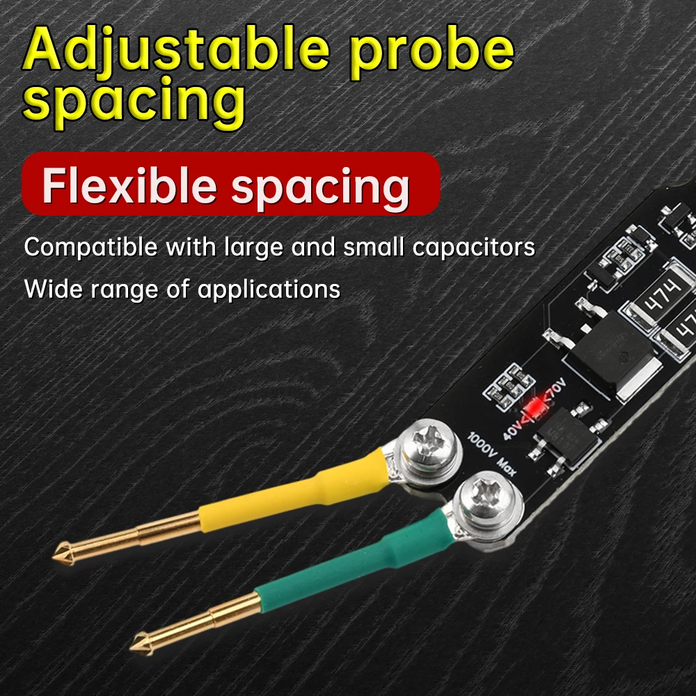 Capacitor Discharge Pen AC DC High Voltage Discharger Adjustable Probe Dual LED Light Safety Electrician Maintenance Tool 1000V