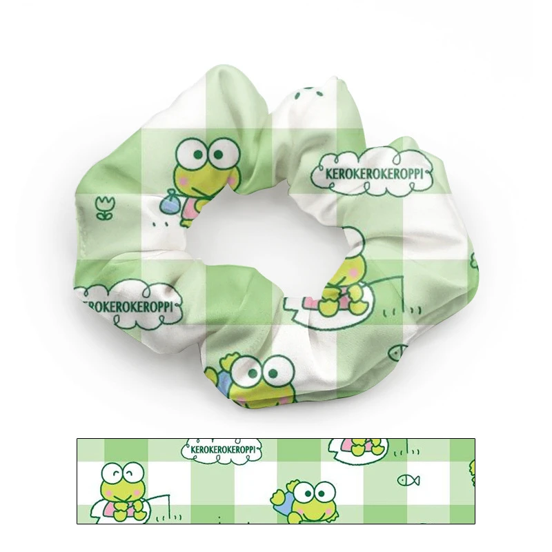 Sanrio Kerokero Keroppi Hair Ring Hair Rope Cartoon Printing Bracelet Accessories Exquisite Hair Accessories Hair Ring Wholesale